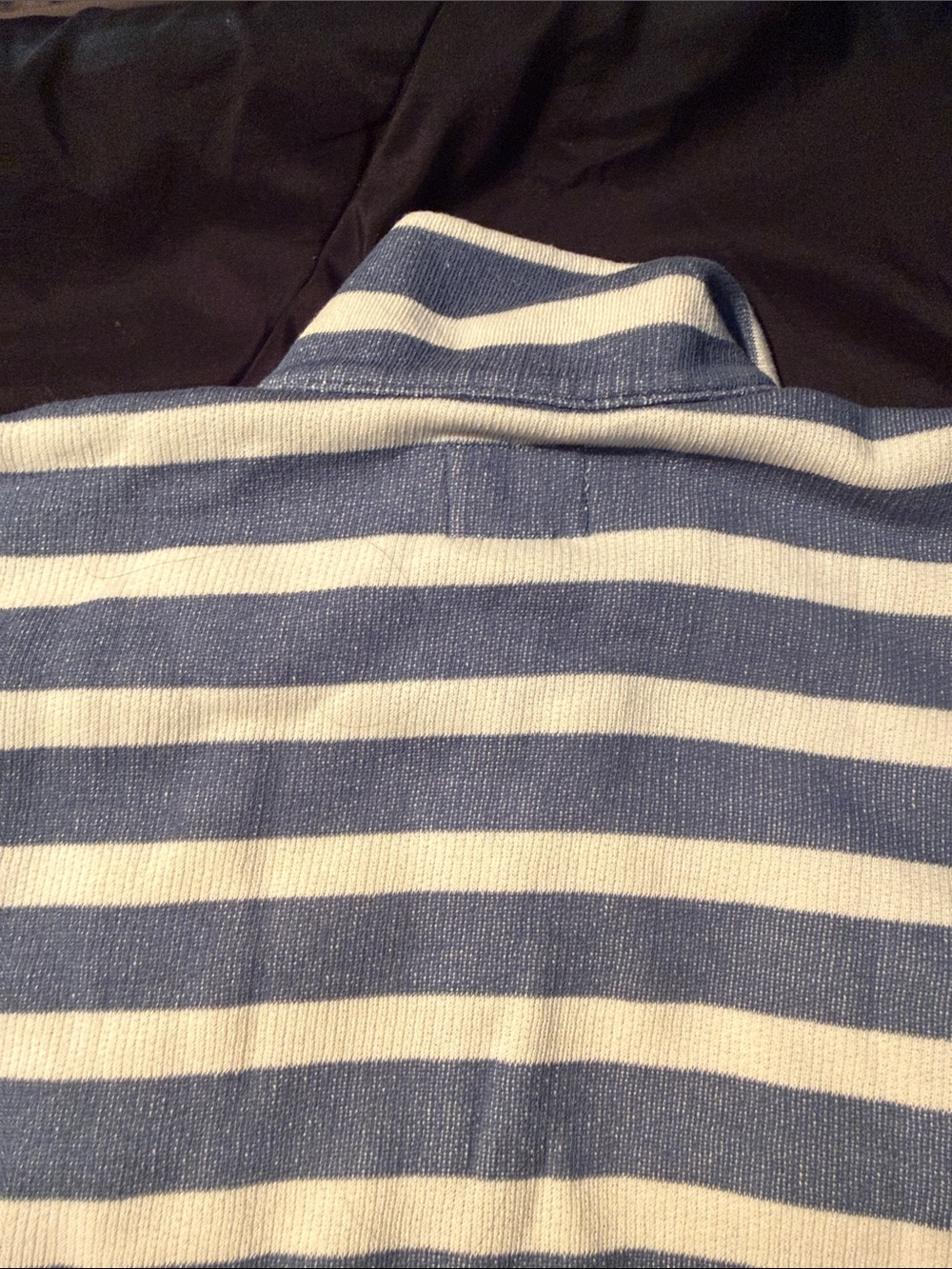 American Eagle Outfitters Blue and White Striped Cowl Neck Sweater - Picture 4 of 7